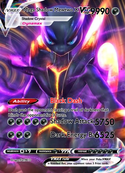 mega mewtwo z|mega shadow mewtwo card.